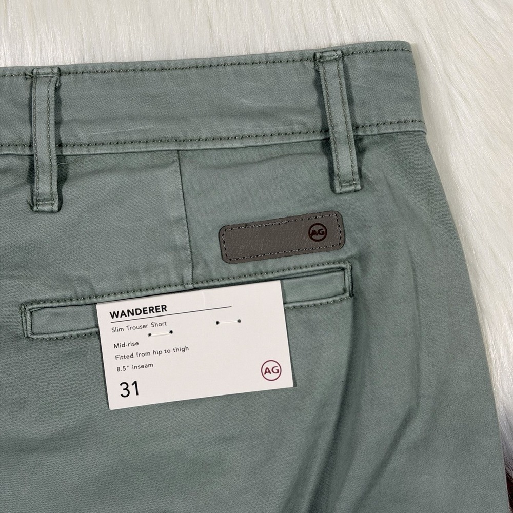 AG Adriano Goldschmied Men's Size 31 Sulfur Green Wanderer Slim Trouser Shorts - Picture 7 of 7